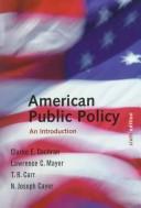 Cover of: American Public Policy by Cochran