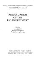 Cover of: Philosophers of the Enlightenment by S. C. Brown