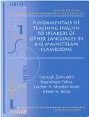 Cover of: Fundamentals of Teaching English to Speakers of Other Languages in K-12 Mainstream Classrooms