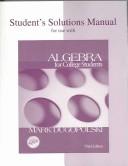 Cover of: Student's Solutions Manual for use with Algebra for College Students