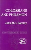 Cover of: Colossians and Philemon (New Testament Guides, 12)