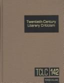 Cover of: TCLC Volume 142 Topics Volume Twentieth Century Literary Criticism