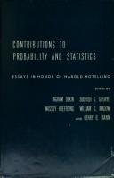 Contributions to Probability and Statistics by Ingram Olkin