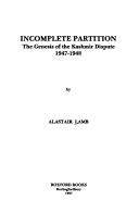 Cover of: Incomplete Partition by Alistair Lamb