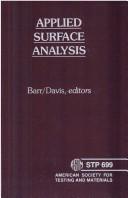 Cover of: Applied Surface Analysis | 