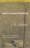 Cover of: Essays on Indian Philosophy: Traditional and Modern