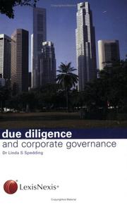 Cover of: Due Diligence and Corporate Governance