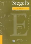 Cover of: Siegel's Evidence by Brian N. Siegel, Brian N. Siegel