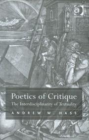 Cover of: Poetics of critique | Andrew Hass