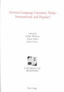 Cover of: German-language literature today: international and popular?