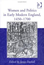 Cover of: Women and Politics in Early Modern England, 1450-1700