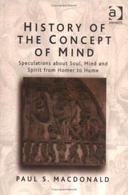 Cover of: History of the Concept of Mind by Paul S. MacDonald