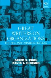 Cover of: Great writers on organizations