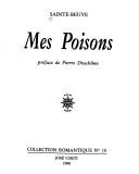 Cover of: Mes poisons by Charles Augustin Sainte-Beuve