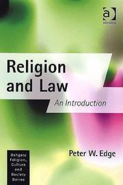 Cover of: Religion and law: an introduction