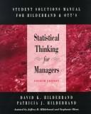 Cover of: Student Solutions Manual for Statistical Thinking for Managers