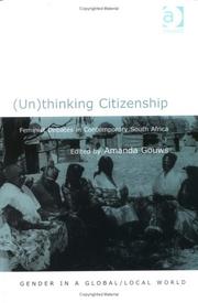 Cover of: (un)thinking Citizenship: Feminist Debates In Contemporary South Africa (Gender in a Global/Local World)