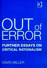 Cover of: Out Of Error by David Miller - undifferentiated