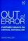 Cover of: Out Of Error