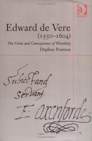 Cover of: Edward de Vere (1550-1604) by Pearson, Daphne