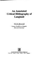 An annotated critical bibliography of Langland by Derek Pearsall