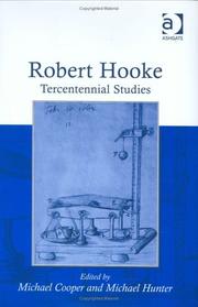 Cover of: Robert Hooke: Tercentennial Studies