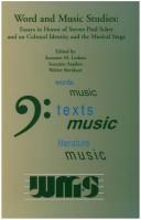 Cover of: Word and music studies: essays in honor of Steven Paul Scher and on cultural identity and the musical stage