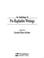 Cover of: An Anthology of Pre-raphaelite Writings