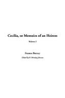 Cover of: Cecilia, or Memoirs of an Heiress by Fanny Burney