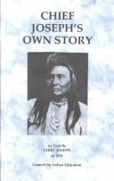 Cover of: Chief Joseph's Own Story (1999 Edition) by Chief Joseph