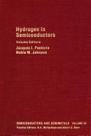 Cover of: Hydrogen in Semiconductors (Semiconductors and Semimetals)