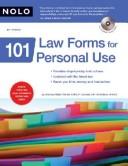 Cover of: 101 Law Forms for Personal Use by Ralph E. Warner, Robin Leonard