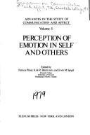 Cover of: Perception of Emotion in Self and Others (Advances in the Study of Communication and Affect, V. 5)