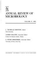 Cover of: Annual review of microbiology. by L. Nicholas Ornston, editor ; Albert Balows, associate editor ; E. Peter Greenberg, associate editor.