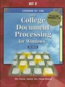 Cover of: Gregg College Document Processing for Windows by Scot Ober, Robert N. Hanson, Jack E. Johnson, Arlene Rice, P. Poland Robert, Albert D. Rossetti