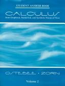 Cover of: Calculus: Student Answer Book from Graphical, Numerical, and Symbolic Points of View