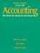 Cover of: Study Guide for Use With Accounting