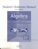 Cover of: Student's Solutions Manual to Accompany Intermediate Algebra