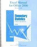 Cover of: Excel Manual to Accompany Elementary Statistics by Allan G. Bluman, Renee C. Goffinet, Virginia E. Koehler