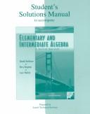 Cover of: Student's Solutions Manual for use with Elementary and Intermediate Algebra by Donald Hutchison, Barry Bergman, Louis Hoelzle