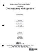 Cover of: Ri Im Comtemporary Management by Phyllis Jones