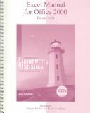 Cover of: Excel Manual T/A Elementary Statistics