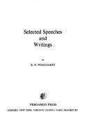 Cover of: Selected speeches and writings