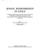 Cover of: Songs remembered inexile by John Lorne Campbell