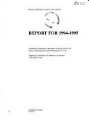 Cover of: Report for 1994-95