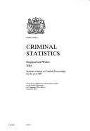 Cover of: Criminal Statistics, England and Wales (Command Paper) by Home Office, The Stationery Office