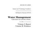 Cover of: Water Management: Report