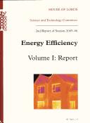 Cover of: Energy Efficiency, 2nd Report of Session 2005-06 Report: House of Lords Paper 21-i Session 2005-06