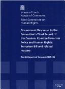 Cover of: Government Response to the Committee's Third Report of This Session: House of Lords 114 2005-06, House of Commons Papers 888 2005-06