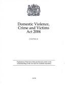Cover of: Domestic Violence, Crime and Victims Act 2004 | 